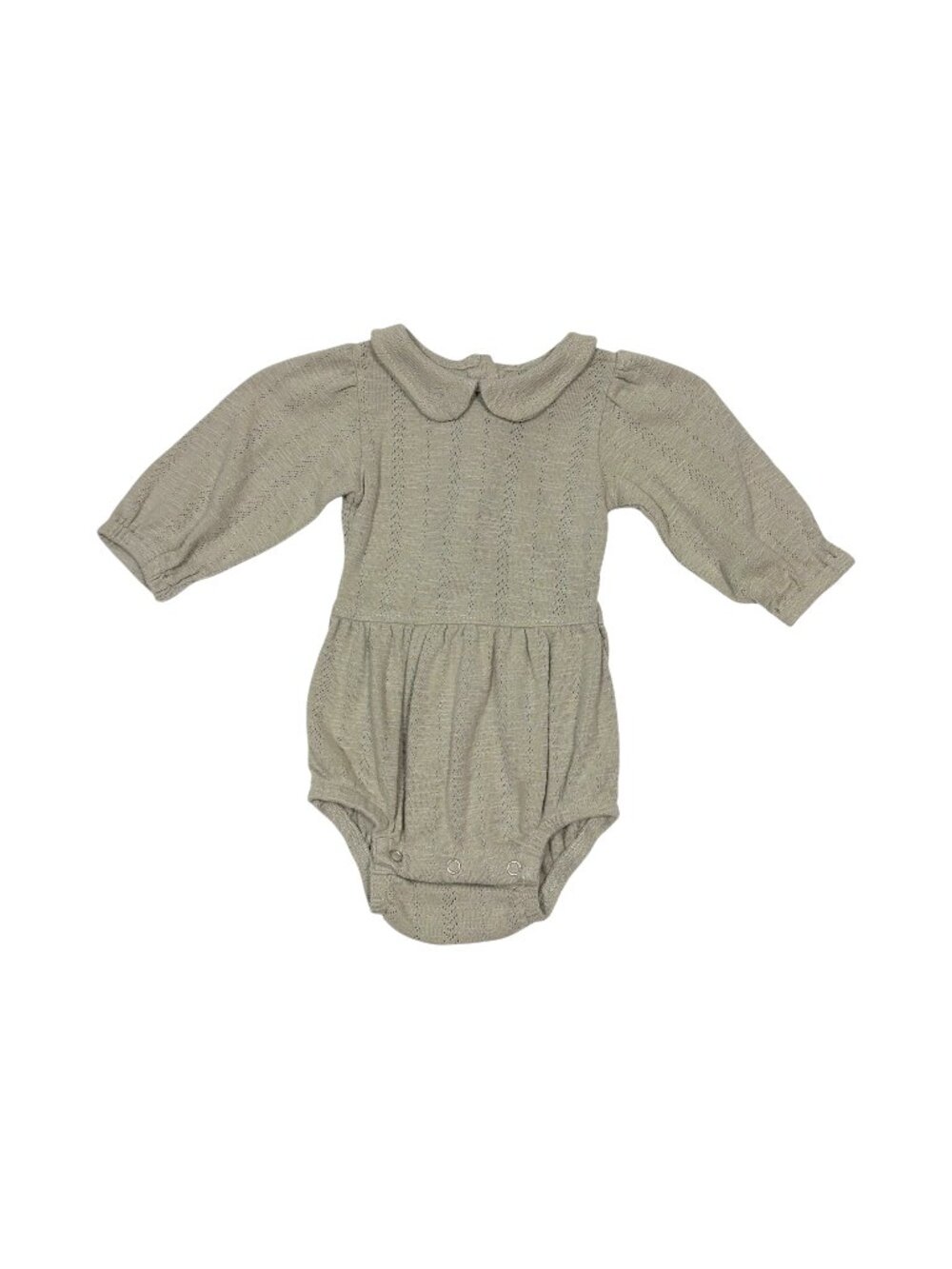 Kate Quinn size 3-6 months girls green long sleeve romper
